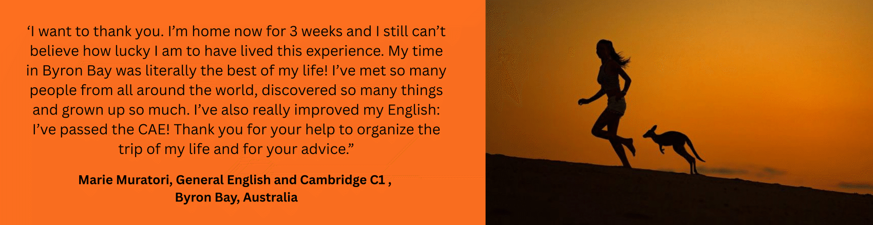 Gap year testimonials