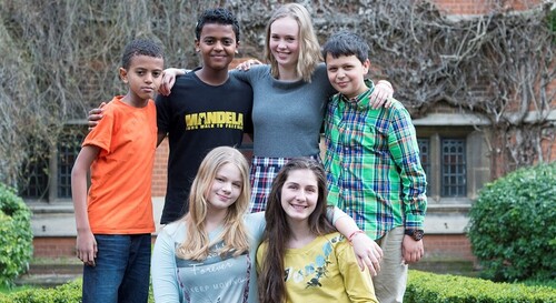 Kids at a camp near London in the UK